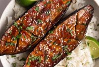Perfectly Sweet and Savory Miso Glazed Aubergine Nasu Dengaku