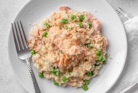 Creamy Lemon Salmon Risotto