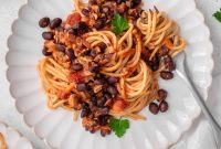 Plant-Rich Black Bean Walnut Bolognese