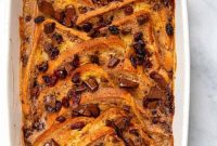 Decadent Banana Bread Butter Pudding