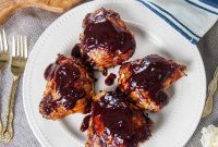 Blackberry Glazed Grilled Chicken Thighs
