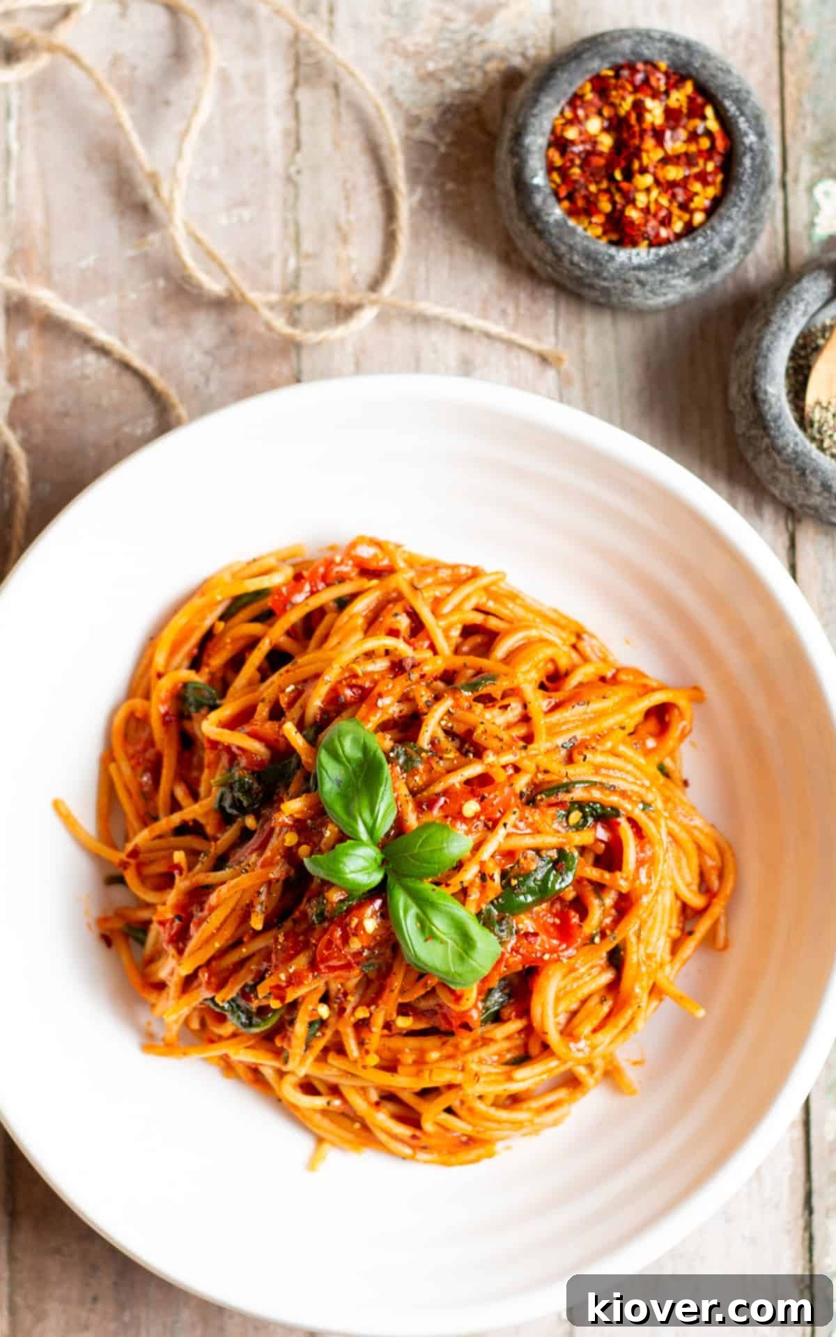 A bowl of freshly made Cherry Tomato Pasta Sauce, perfectly plated and ready to enjoy.