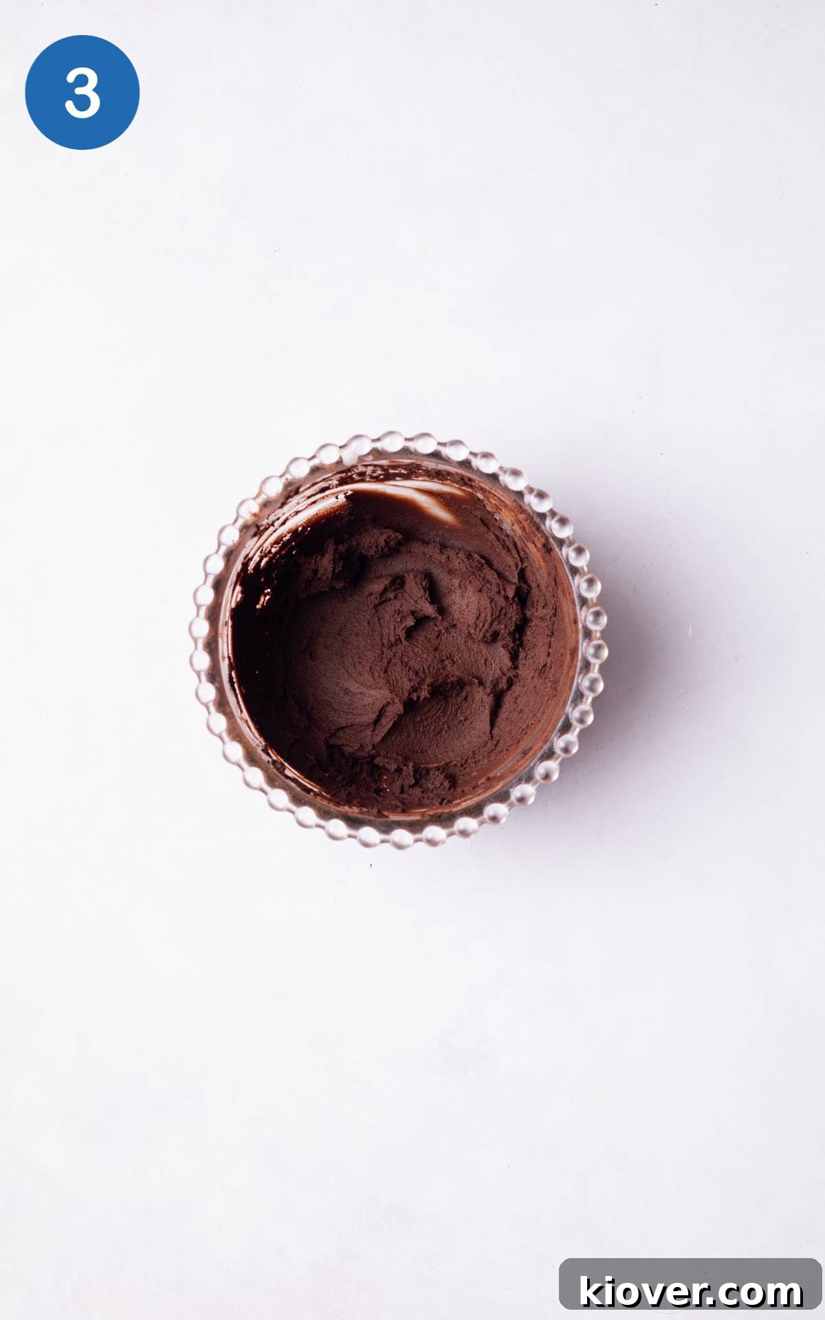 Decadent Vegan Chocolate Truffles 6 The smooth vegan chocolate truffle mixture resting in a freezer-safe bowl, ready for chilling.