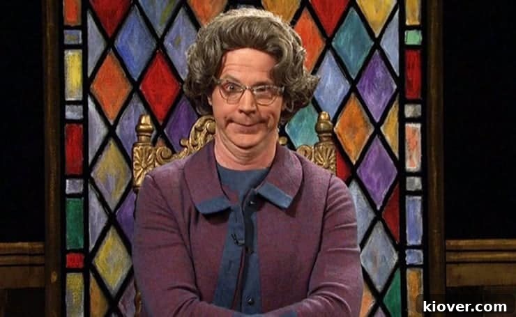 The Church Lady Represents Traditional Church Gatherings Saturday Night Live's The Church Lady character often associated with traditional church gatherings.