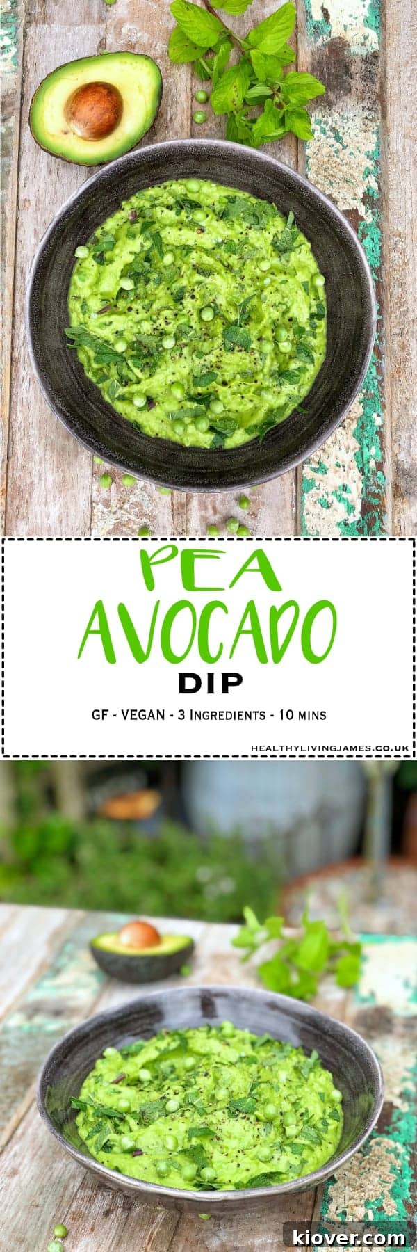 Vibrant Pea and Avocado Dip 4 Pea & Avocado Dip - Pinterest Save