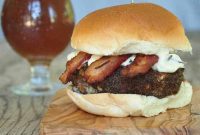 Black and Blue Burger Bliss with Rosemary Garlic Mayo