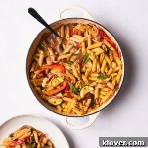 one pot pasta with vegetables.