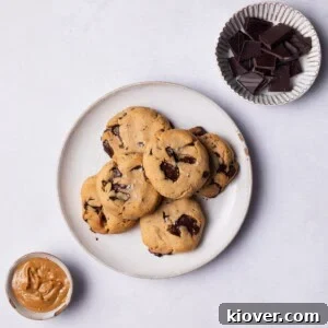 Perfectly baked vegan peanut butter cookies on a plate.