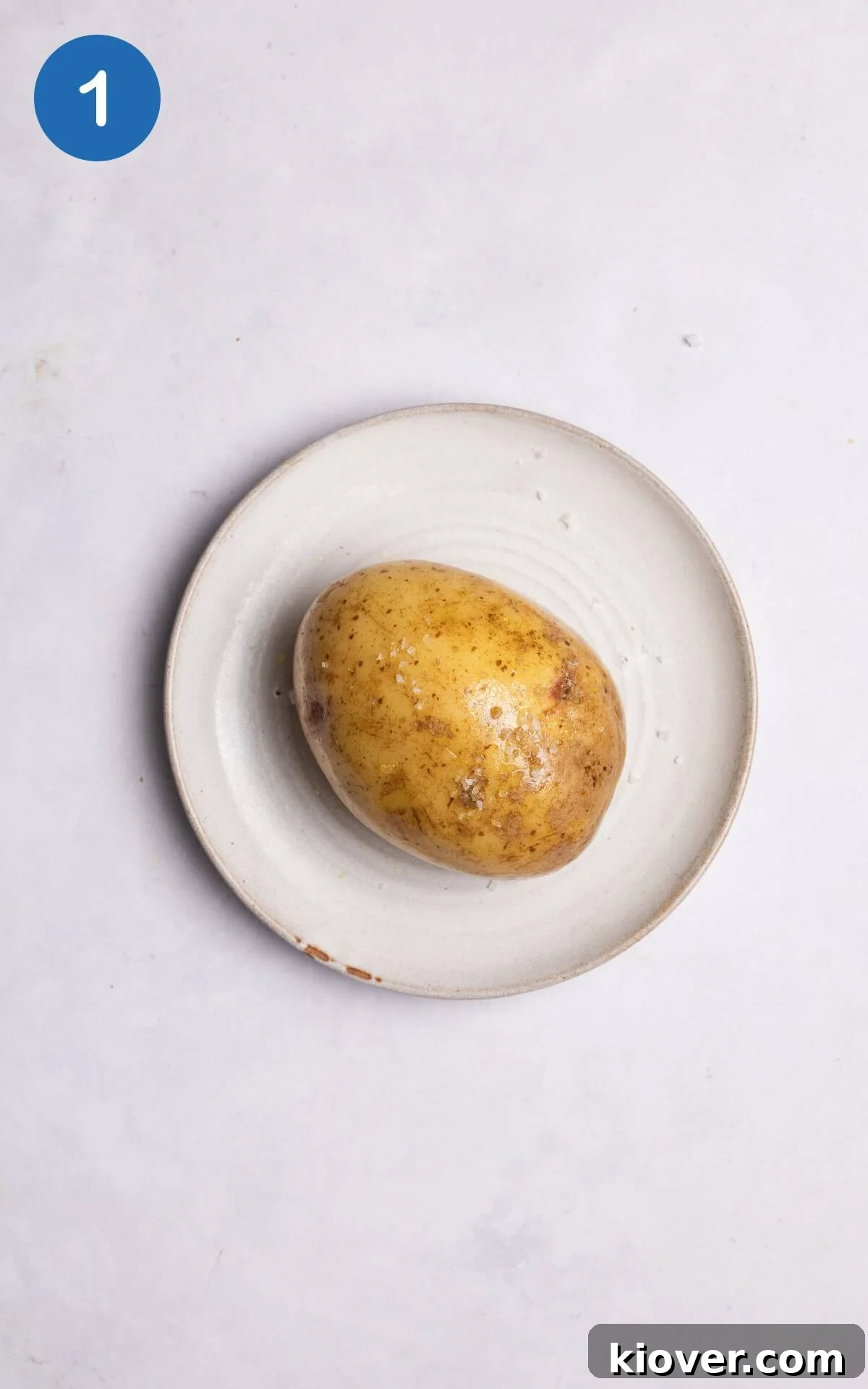 Ultimate Air Fryer Jacket Potato 4 potato rubbed with olive oil and salt.