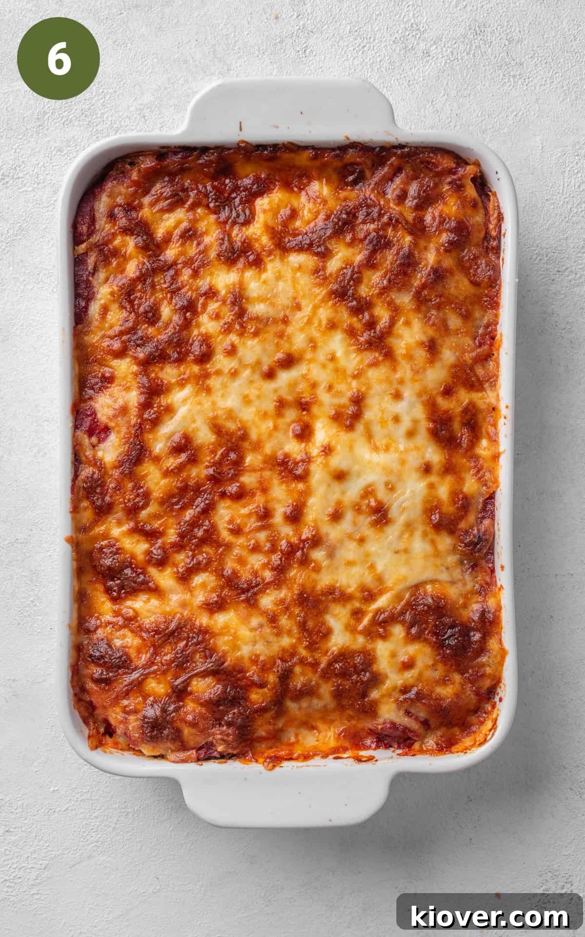 Italian Eggplant Comfort Bake 9 eggplant parmigiana in a baking dish.