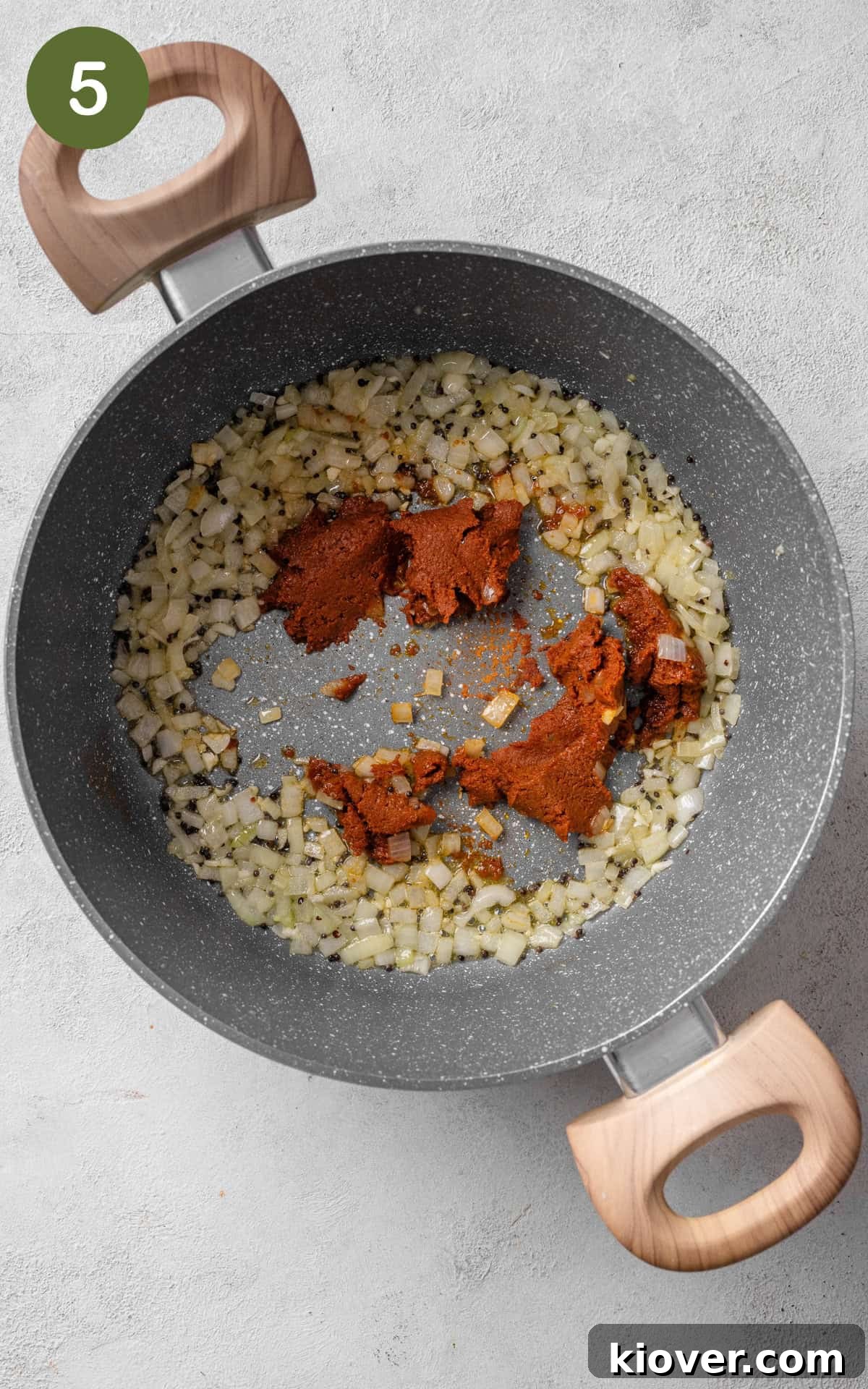 Curry paste in a pan.