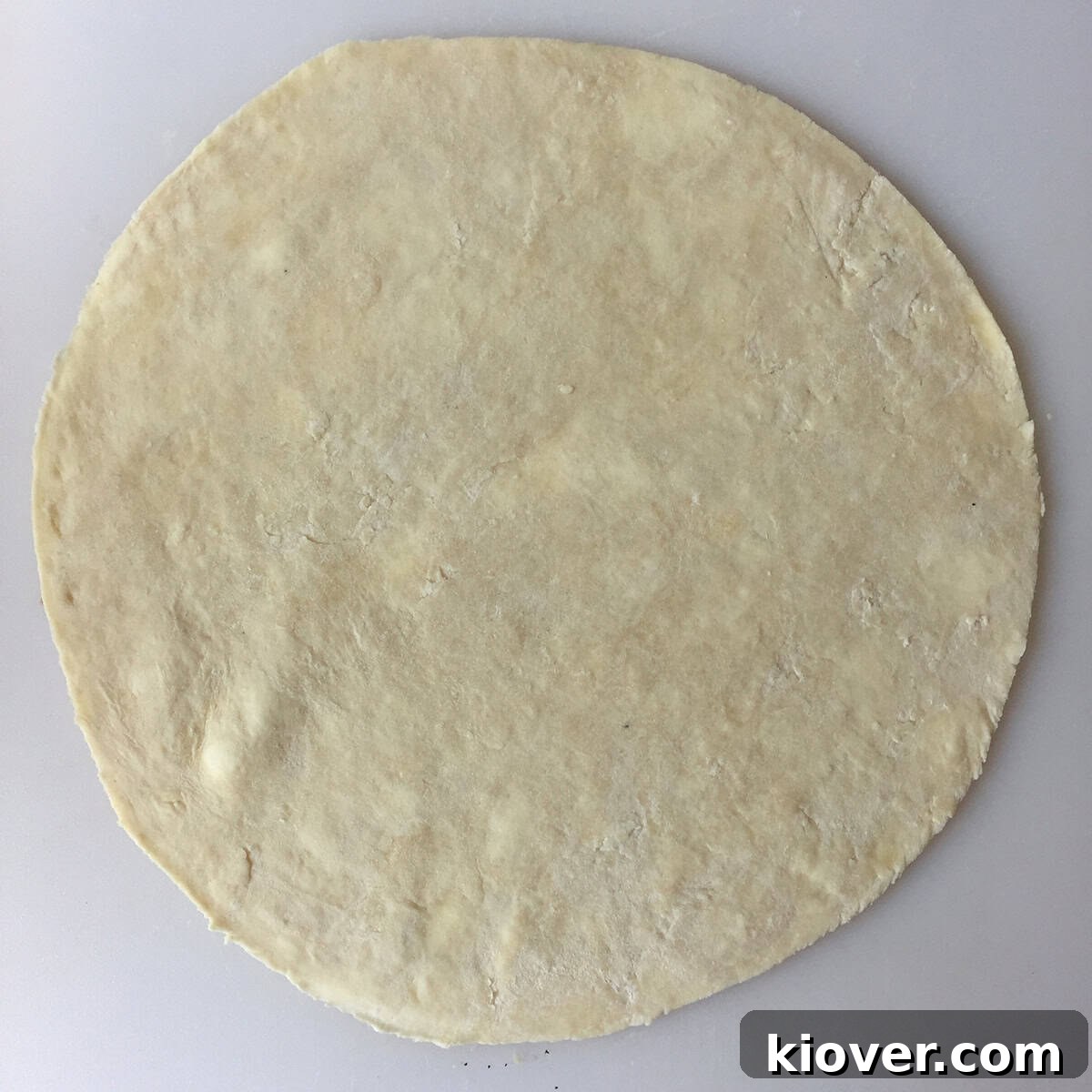 Cut Butter Pie Crust, showing how the dough is prepared and shaped for the crostata.