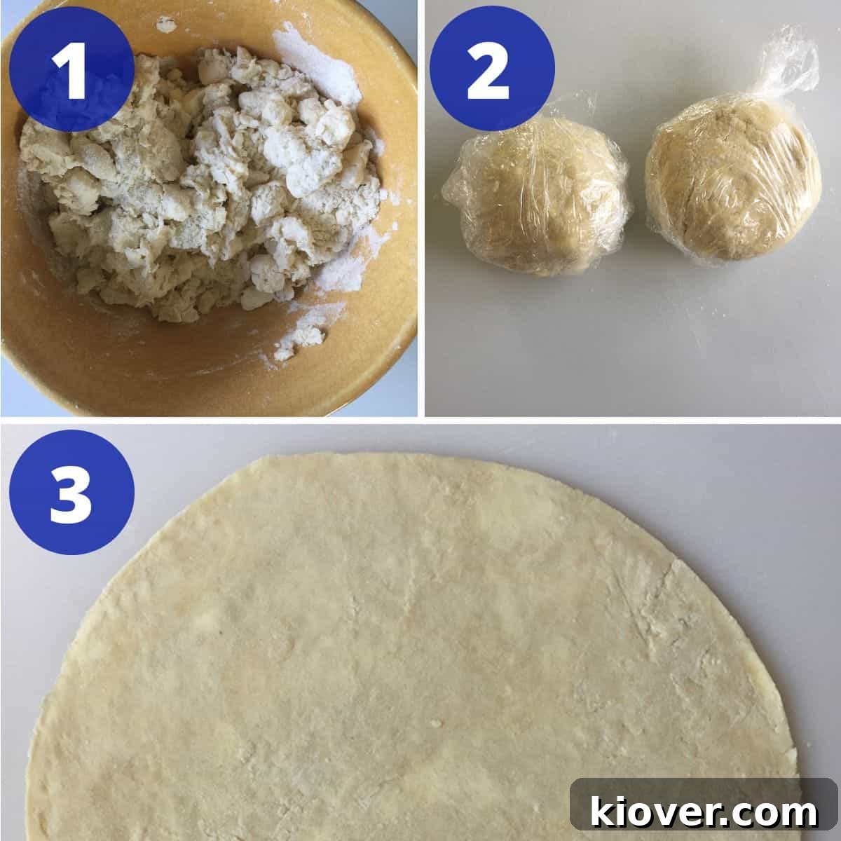 Process for making pie crust.