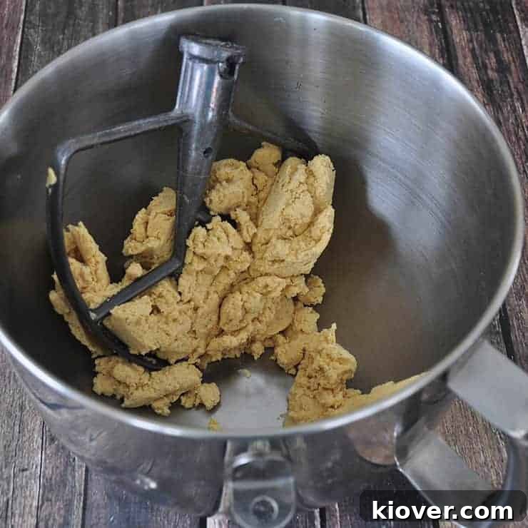 KitchenAid mixing bowl with corn tortilla dough inside of it.