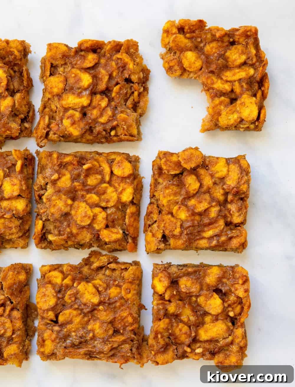 Peanut Butter Breakfast Flapjack with a bite taken