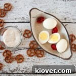 Overhead image of Carolina Reaper Pickled Eggs