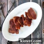 Overhead shot of bloody mary beef jerky recipe