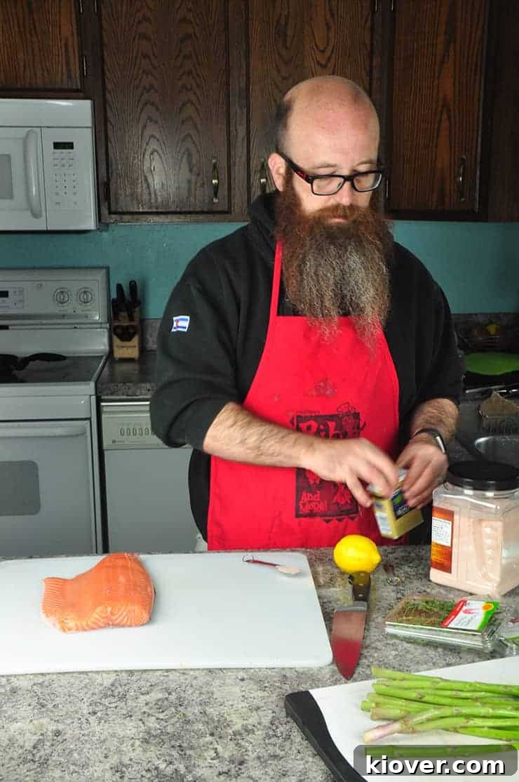 Me prepping to grill.