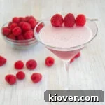 French Martini cocktail, vibrant and inviting.