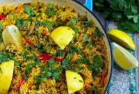 Vibrant Plant-Based Paella Recipe with Smoky Saffron Rice