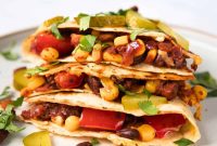 Black Bean Quesadillas with Melty Cheese and Fresh Salsa