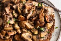Garlic Butter Mushrooms on Toast with Herbs