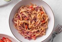 Refreshing Cold Noodle Salad with Sesame-Ginger Dressing