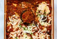 Creamy Baked Eggplant Casserole with Garlic and Herbs