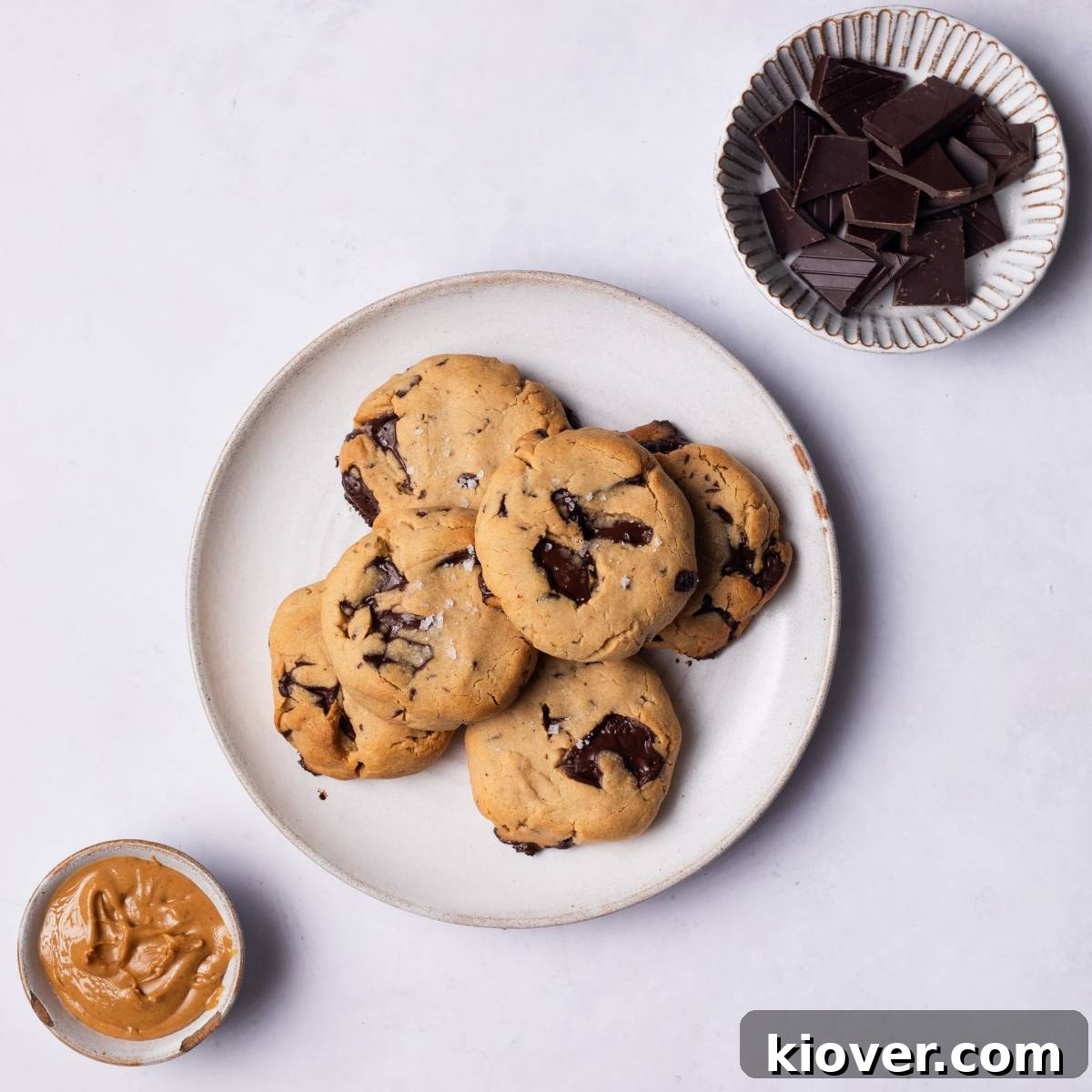 Chewy Vegan Peanut Butter Cookies Recipe 2 Vegan Peanut Butter Cookies on a plate.