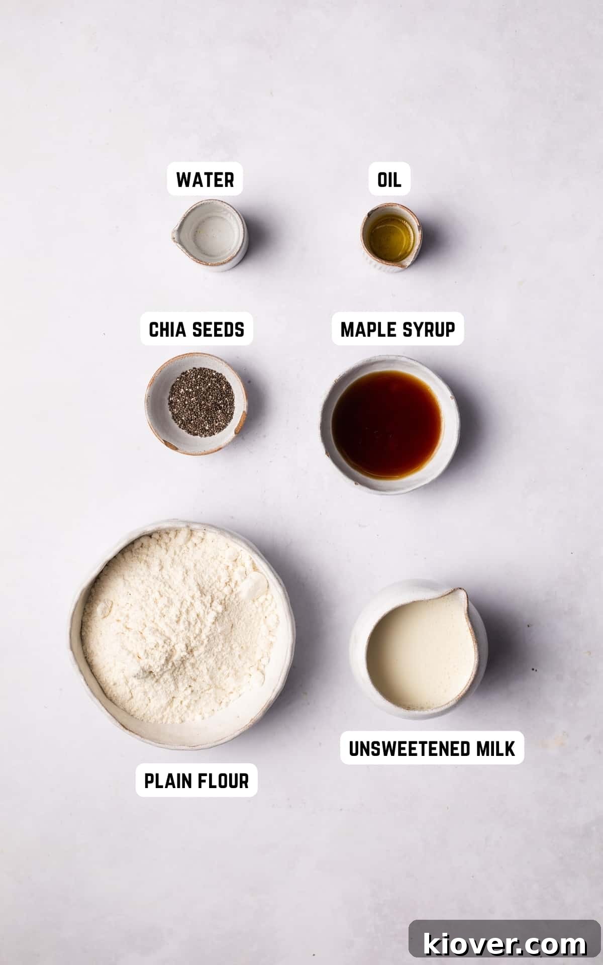 Ingredients to make Gluten Free Waffles.