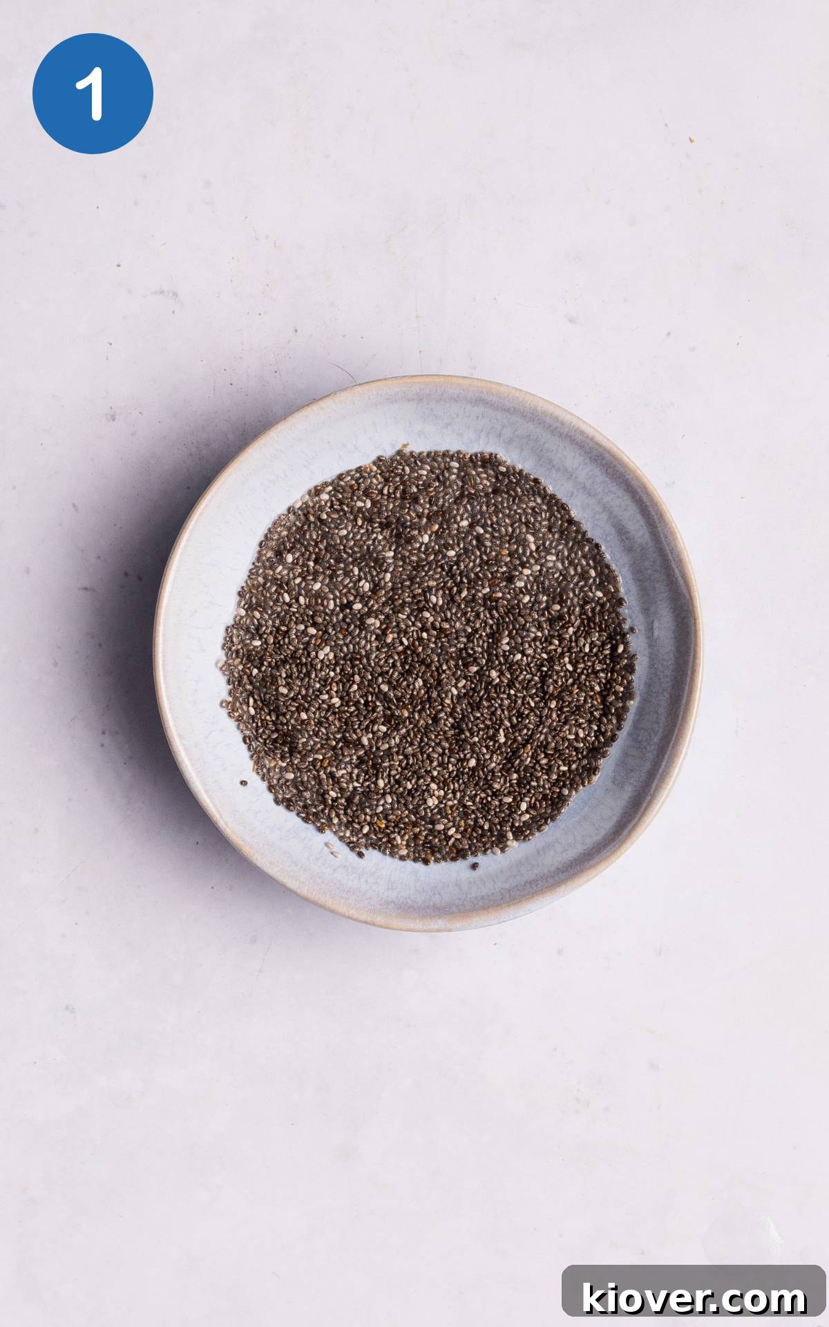 chia seeds mixed with water.