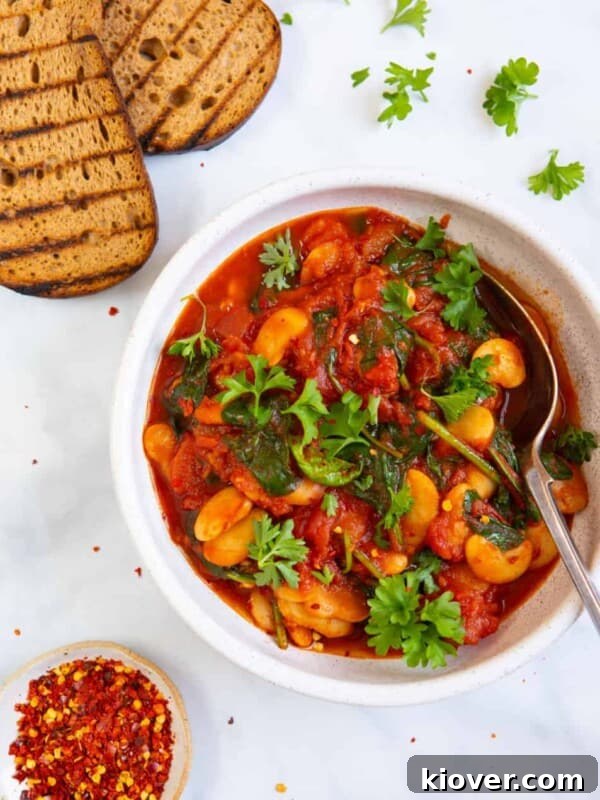Spicy Butterbeans on Toast bowl