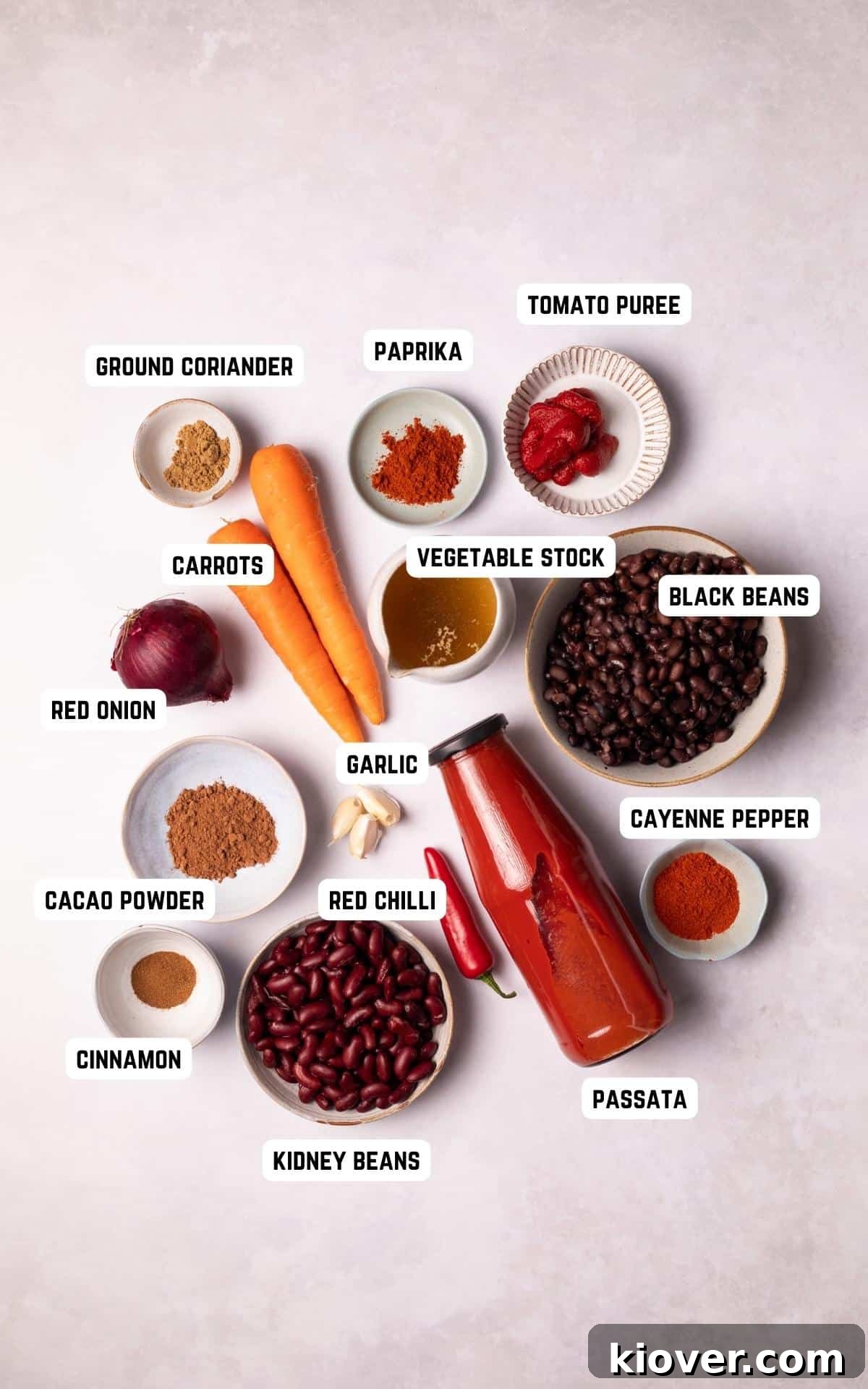 Hearty Vegan Chili Recipe with Beans and Smoky Spices 3 Ingredients to make Vegan Chili.