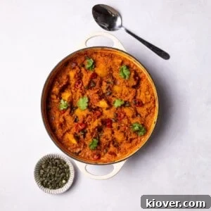 Creamy Pumpkin Curry Recipe with Coconut and Warm Spices 9 Pumpkin Curry with Quinoa served in a casserole dish.