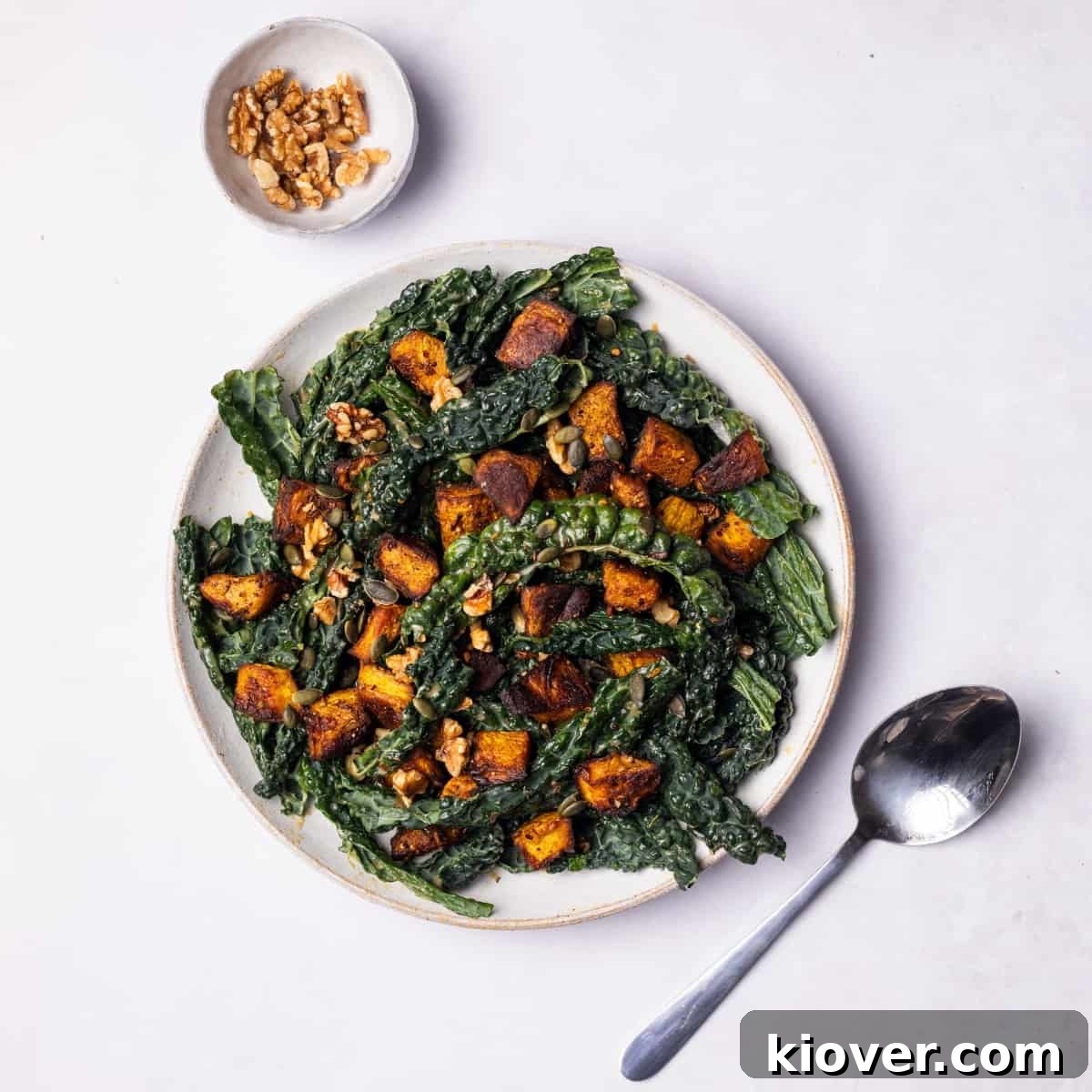 Roasted Pumpkin Salad with Cavolo Nero and Walnuts.