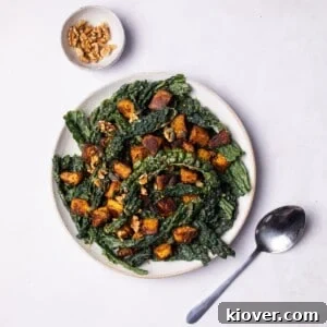 Roasted Pumpkin Salad with Cavolo Nero and Walnuts.