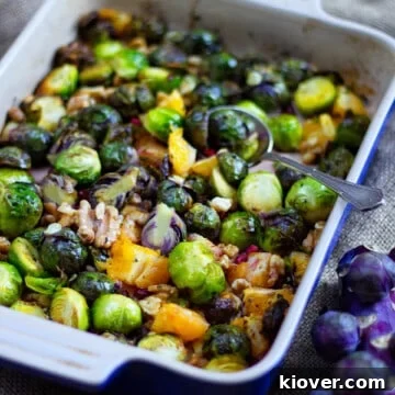 Roasted Brussels Sprouts with Orange and Walnut Salad 5 roasted sprouts front