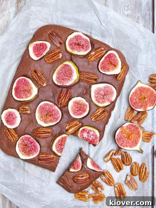 Chocolatey Fig & Pecan Brownies square