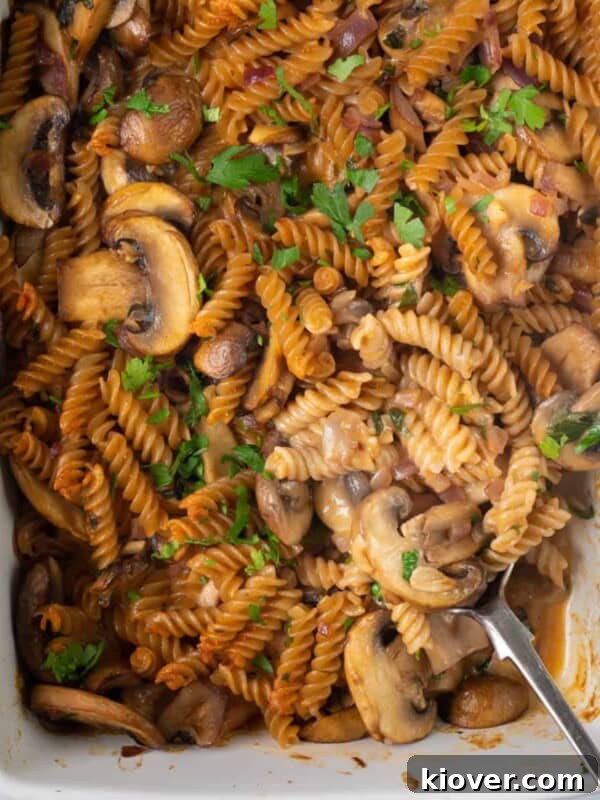 Creamy Vegan Mushroom Pasta Recipe for Dinner Nights 10 Mushroom Stroganoff Pasta Bake