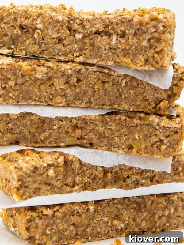No-Bake Rice Krispie Treat Cakes Recipe for Parties and Gifts 11 breakfast banana bars stacked.