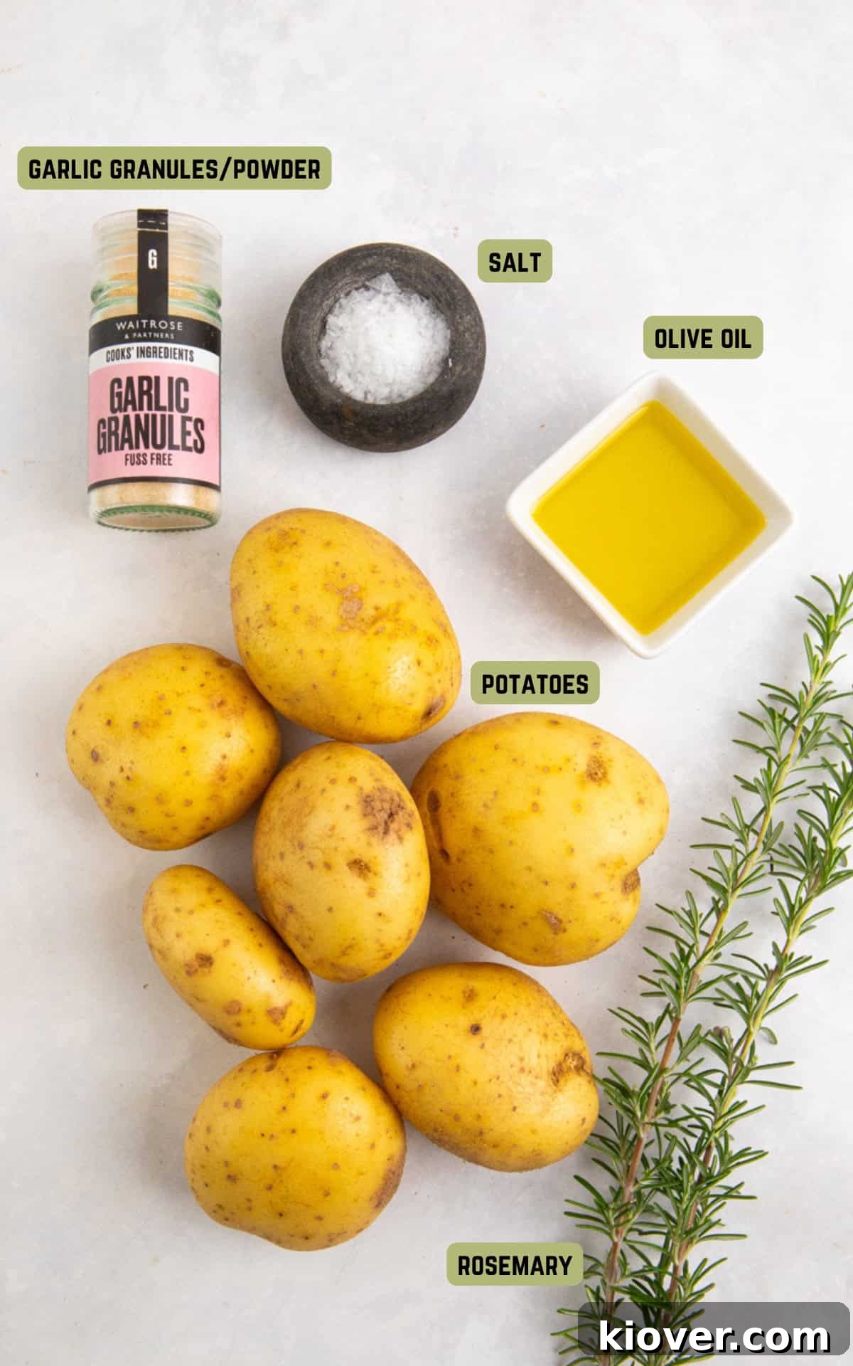 Crispy Air Fryer Roast Potatoes Recipe for Perfect Sides 3 air fryer roast potatoes ingredients.