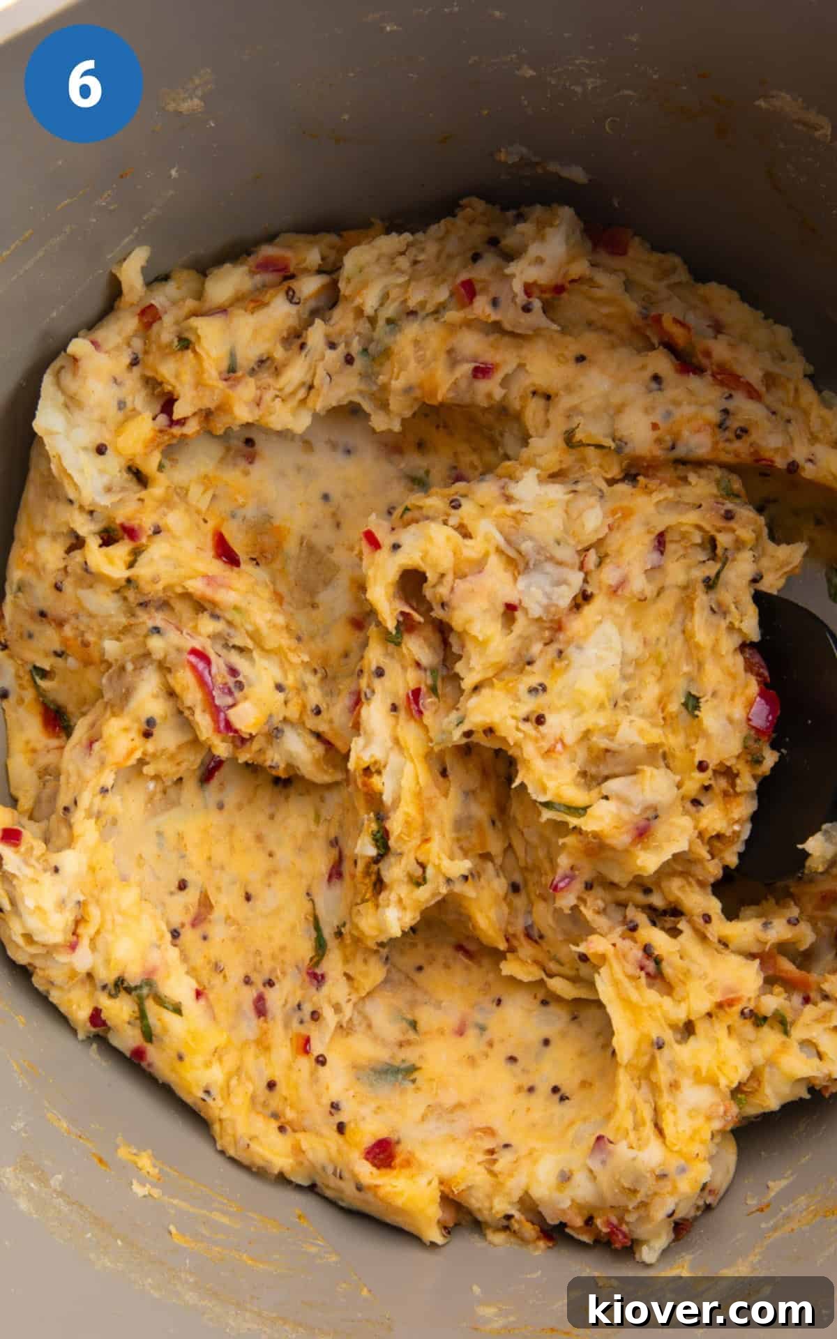 Crispy Potato Cakes Recipe: Fluffy Inside, Golden Outside 9 adding onion mixture, precooked quinoa, and a pinch of salt & black pepper to the potato mixture.