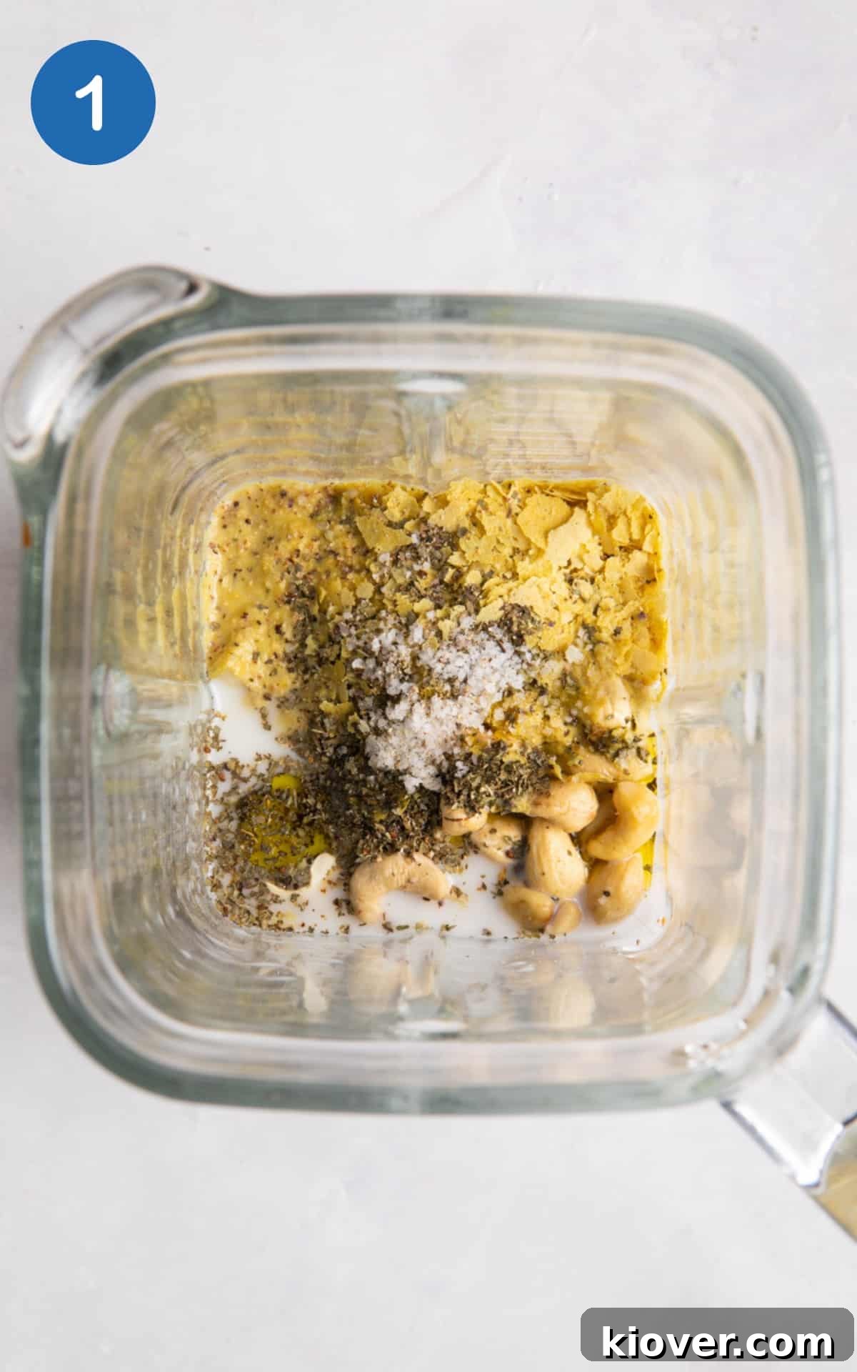 Creamy Vegan Béchamel Sauce Recipe for Pasta & Lasagna 4 ingredients to make in blender before blending.