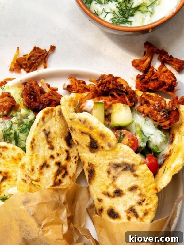 Creamy Vegan Mayonnaise Recipe: Homemade Egg-Free Mayo 9 Two vegan gyros served on a plate.