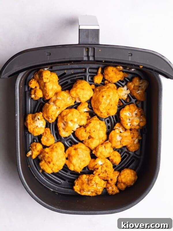 Crispy Air Fryer Broccoli Recipe — Quick Dinner Side 10 Cauliflower in an air fryer.