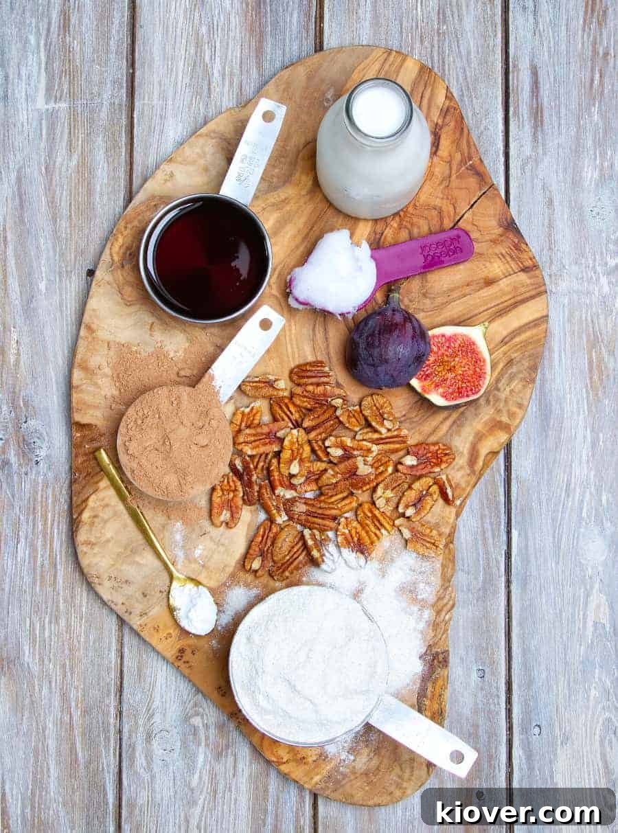 Chocolatey Fig & Pecan Brownies Ingredients