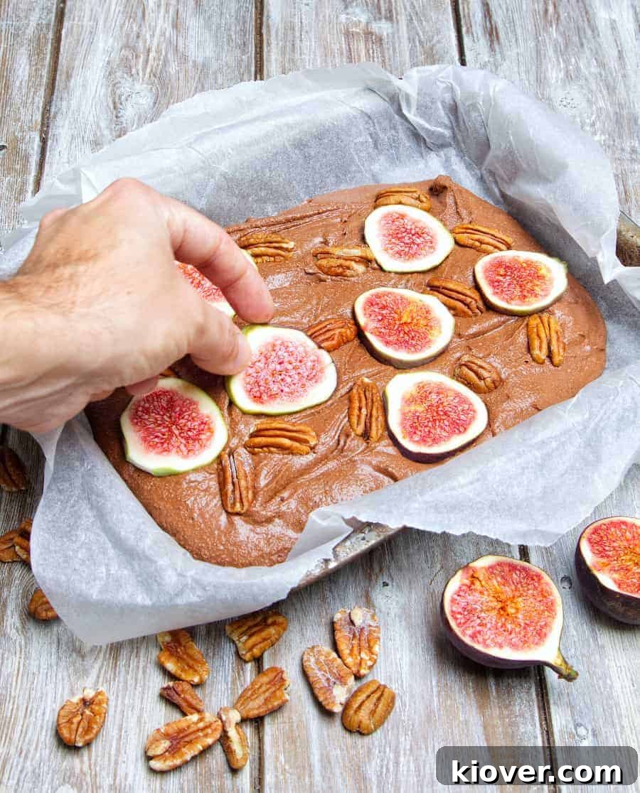 Chocolatey Fig & Pecan Brownies Fig
