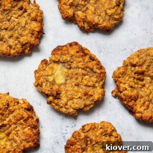 oat cookies displayed on white background.