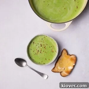 71 Top Gluten-Free Recipes for Every Meal 17 Pea Soup topped with chilli flakes with a slice of toasted bread.
