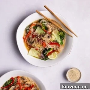 71 Top Gluten-Free Recipes for Every Meal 18 Vermicelli Soup served in a bowl with sesame seeds on top.